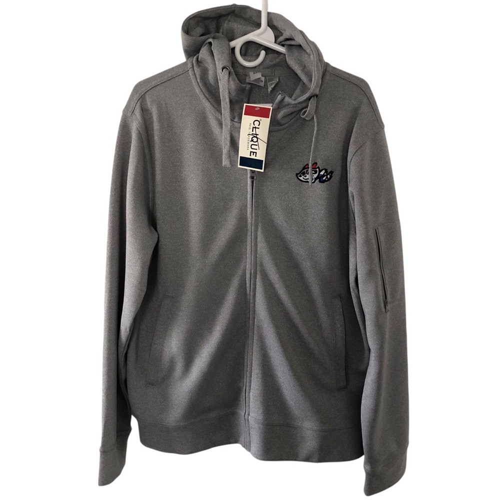 Cutter & Buck CLIQUE Rocket City Trash Pandas Baseball Zip-Up Hoodie Unisex NWT